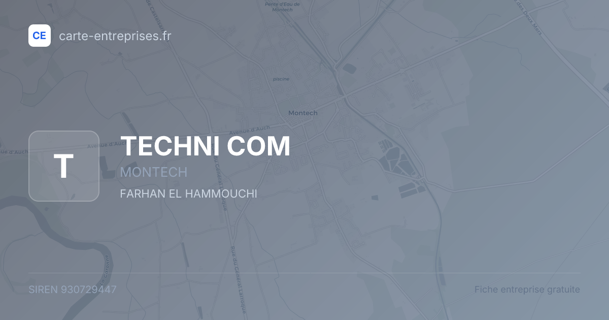 TECHNI COM — 930729447 — fiche entreprise