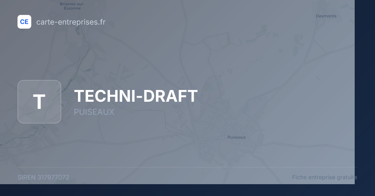 TECHNI-DRAFT — 317977072 — fiche entreprise