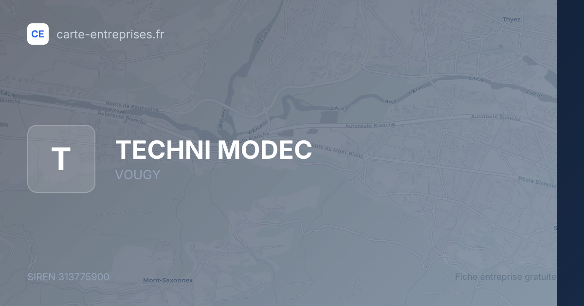 TECHNI MODEC — 313775900 — fiche entreprise