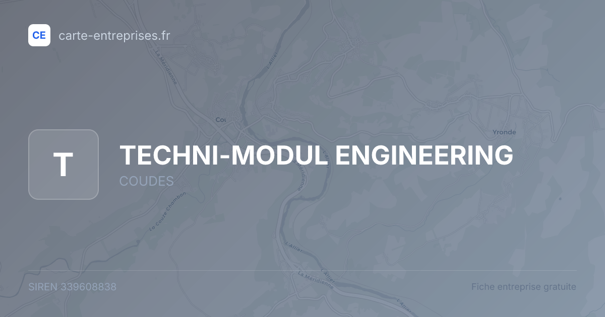 TECHNI-MODUL ENGINEERING — 339608838 — fiche entreprise
