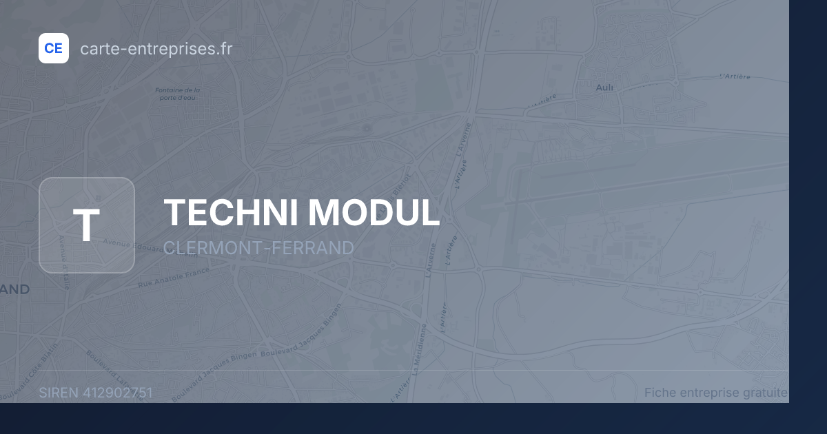 TECHNI MODUL — 412902751 — fiche entreprise