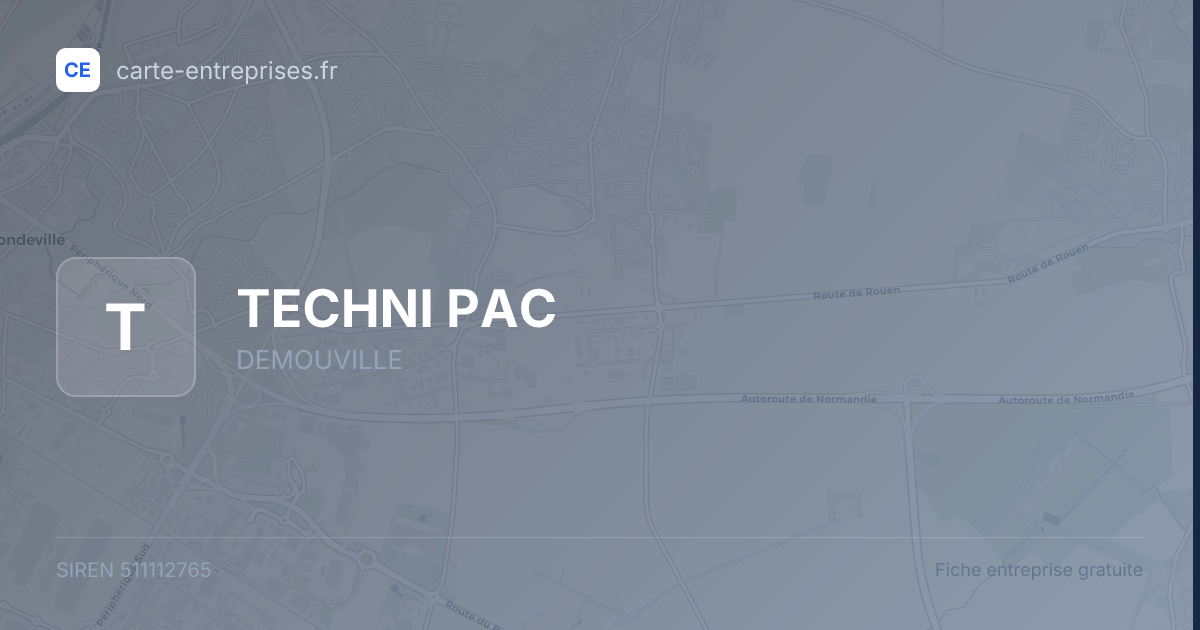 TECHNI PAC — 511112765 — fiche entreprise