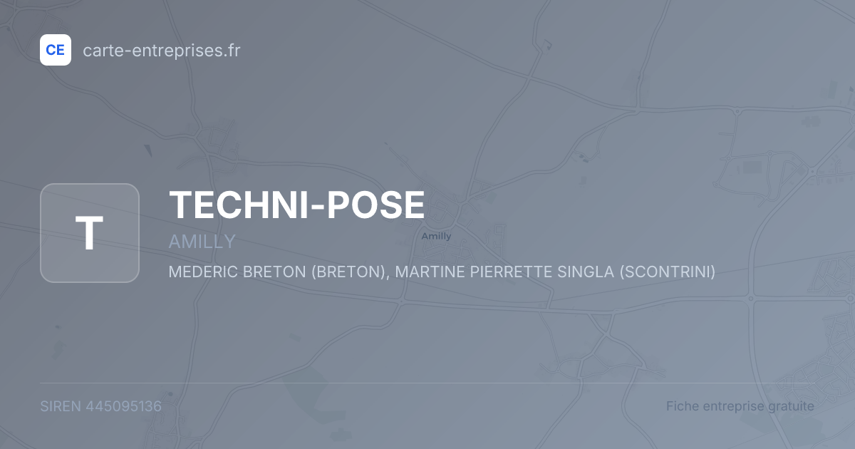 TECHNI-POSE — 445095136 — fiche entreprise