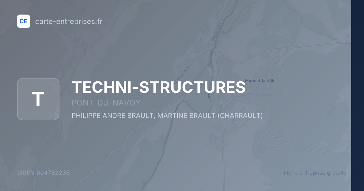 TECHNI-STRUCTURES — 804762235 — fiche entreprise