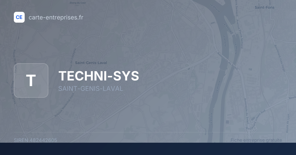 TECHNI-SYS — 482442605 — fiche entreprise