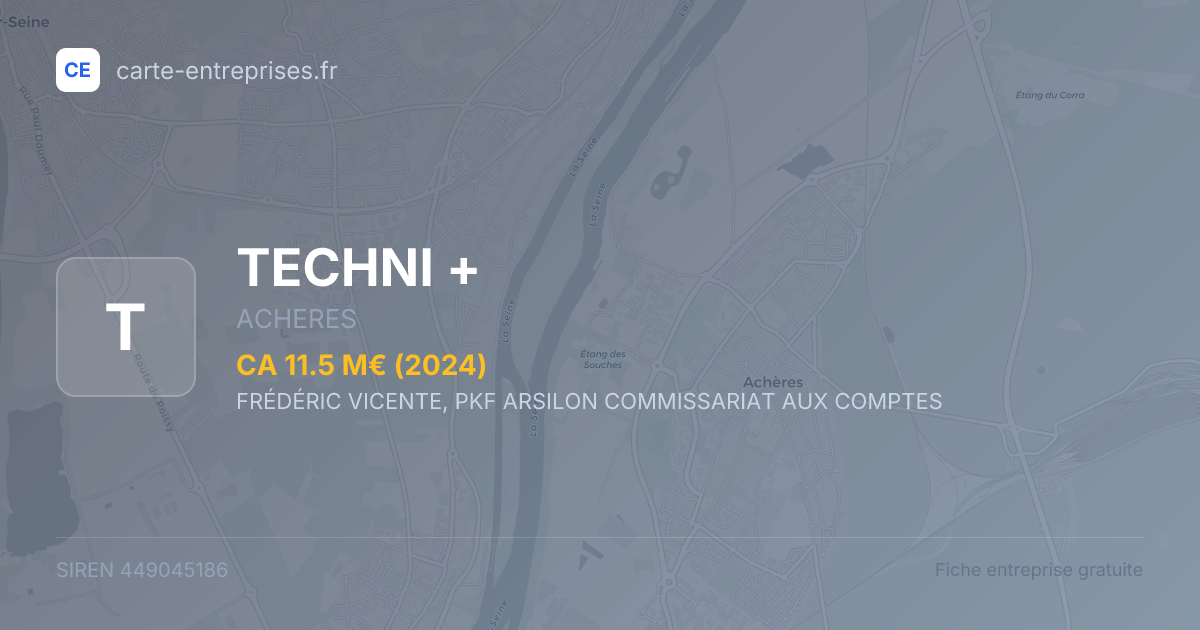 TECHNI + — 449045186 — fiche entreprise