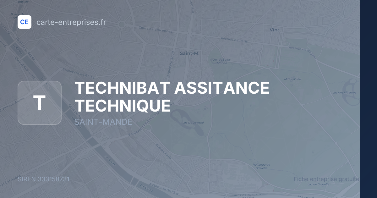 TECHNIBAT ASSITANCE TECHNIQUE — 333158731 — fiche entreprise