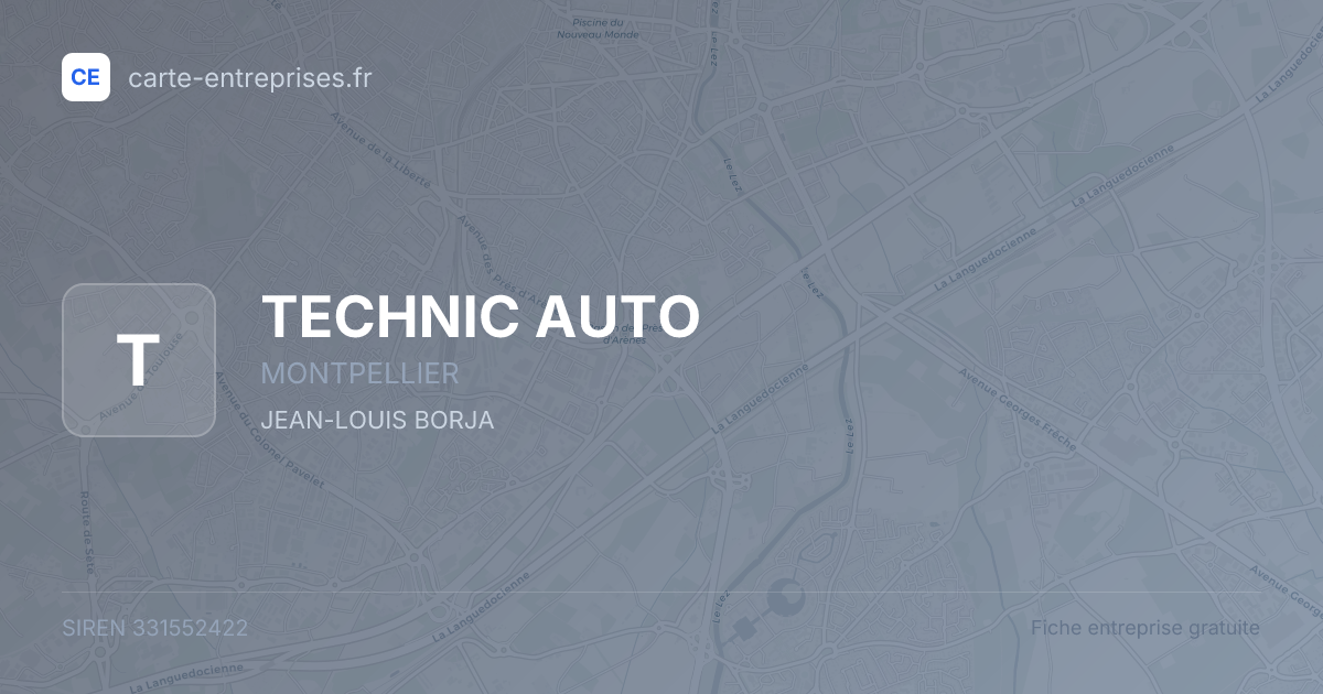 TECHNIC AUTO — 331552422 — fiche entreprise