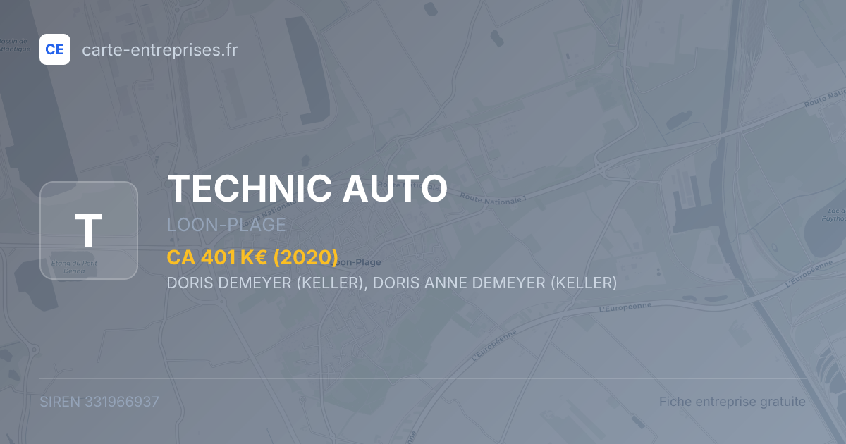 TECHNIC AUTO — 331966937 — fiche entreprise