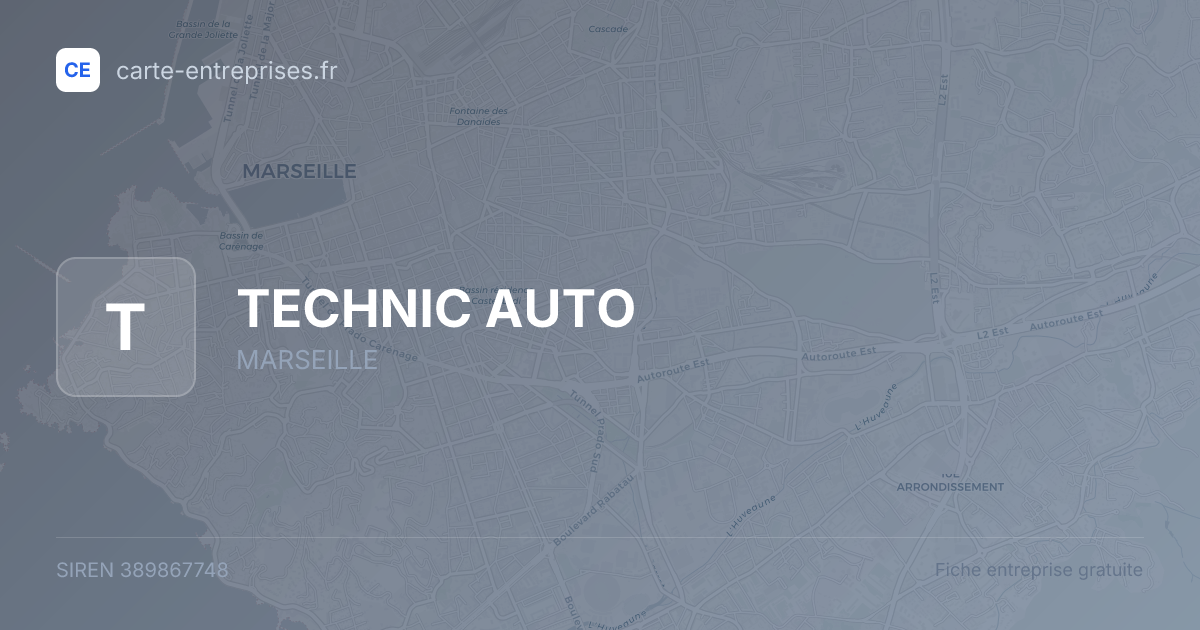 TECHNIC AUTO — 389867748 — fiche entreprise