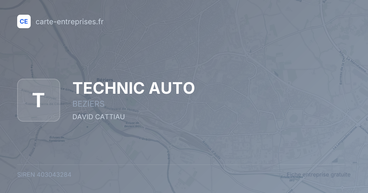 TECHNIC AUTO — 403043284 — fiche entreprise