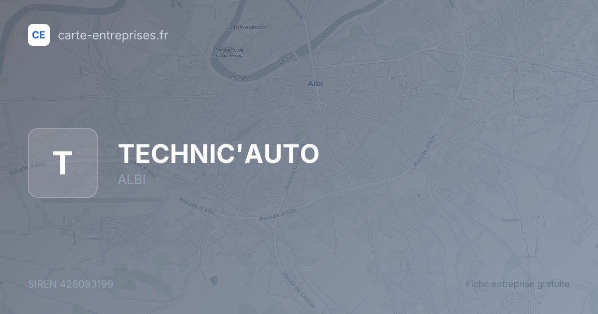 TECHNIC'AUTO — 428093199 — fiche entreprise