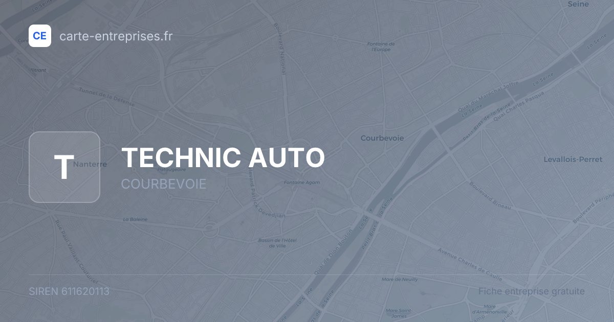 TECHNIC AUTO — 611620113 — fiche entreprise