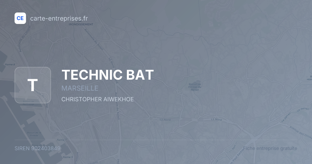 TECHNIC BAT — 902403849 — fiche entreprise
