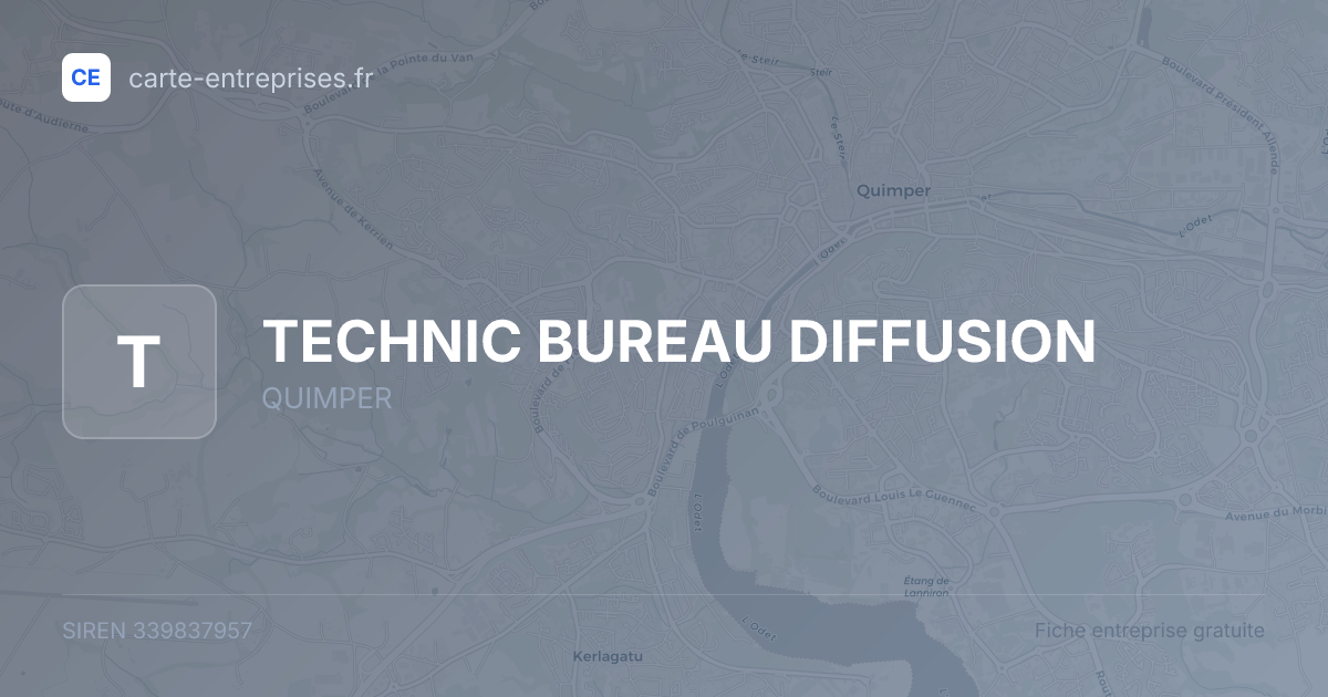TECHNIC BUREAU DIFFUSION — 339837957 — fiche entreprise