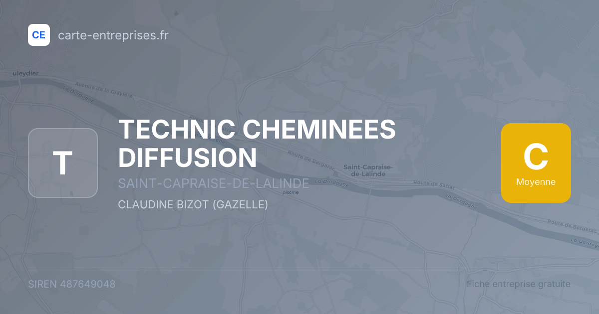 TECHNIC CHEMINEES DIFFUSION — 487649048 — fiche entreprise