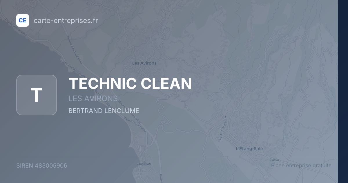 TECHNIC CLEAN — 483005906 — fiche entreprise