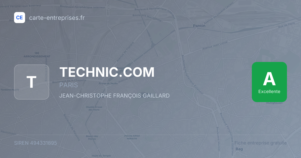TECHNIC.COM — 494331895 — fiche entreprise