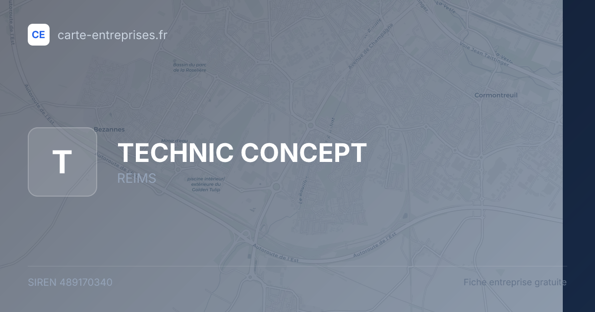 TECHNIC CONCEPT — 489170340 — fiche entreprise