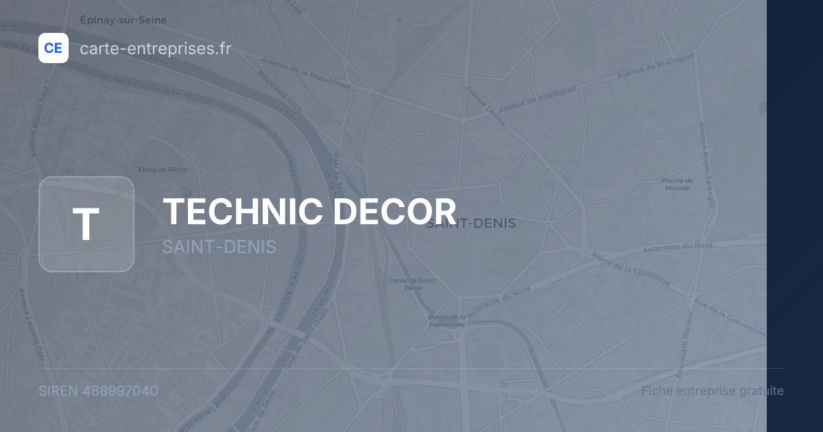 TECHNIC DECOR — 488997040 — fiche entreprise