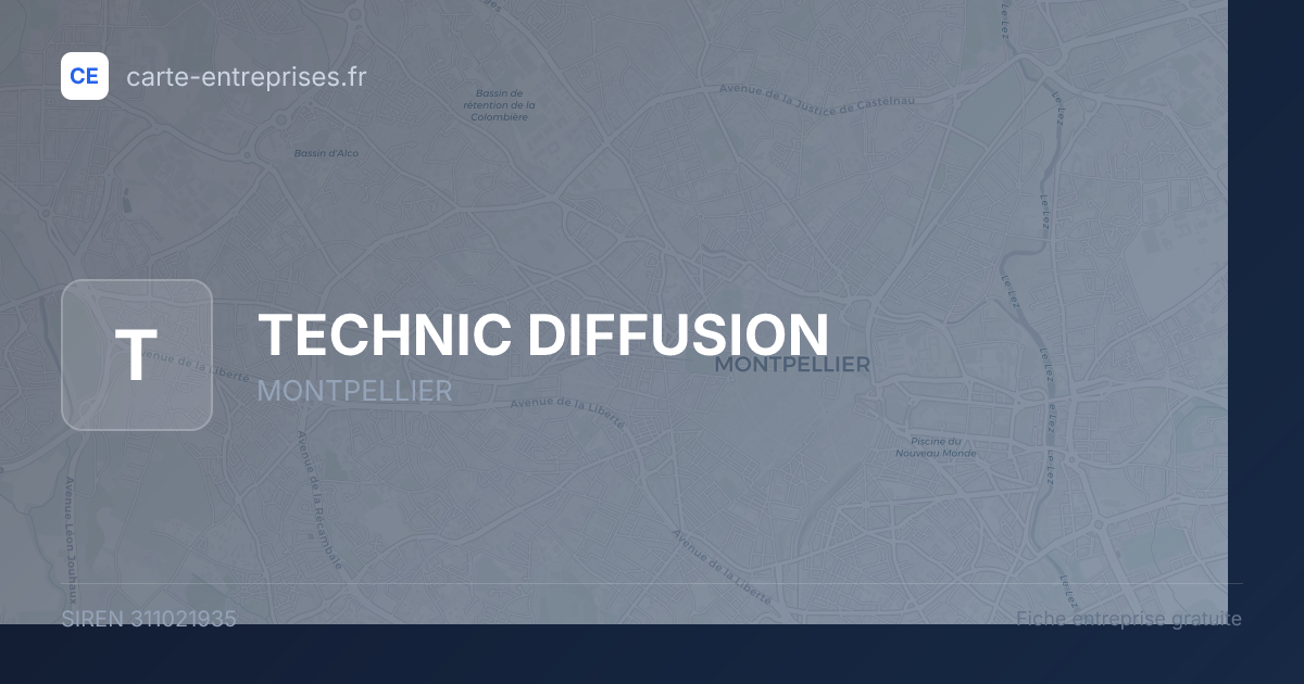 TECHNIC DIFFUSION — 311021935 — fiche entreprise