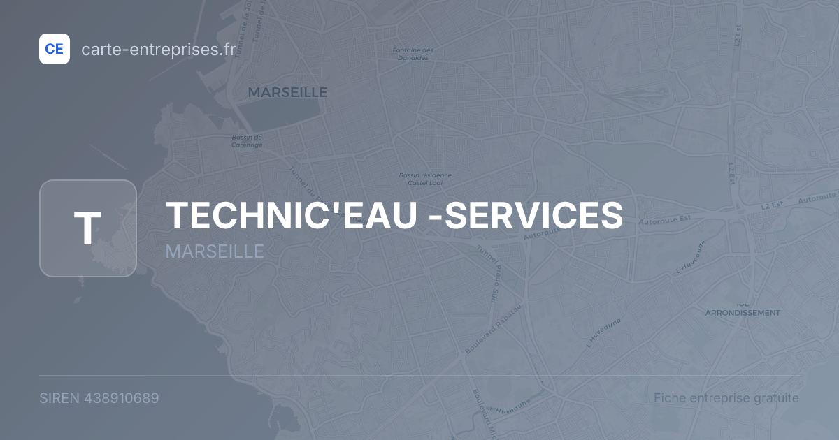 TECHNIC'EAU -SERVICES — 438910689 — fiche entreprise