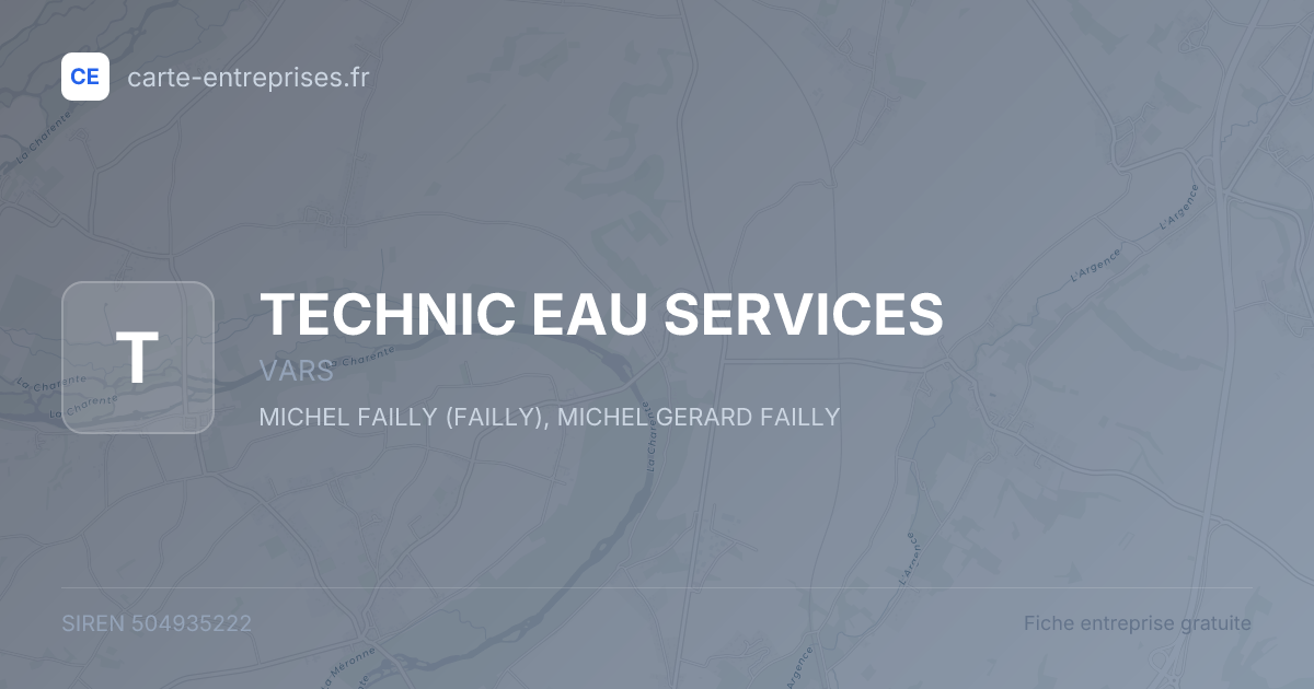 TECHNIC EAU SERVICES — 504935222 — fiche entreprise