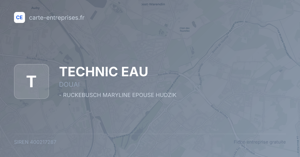 TECHNIC EAU — 400217287 — fiche entreprise