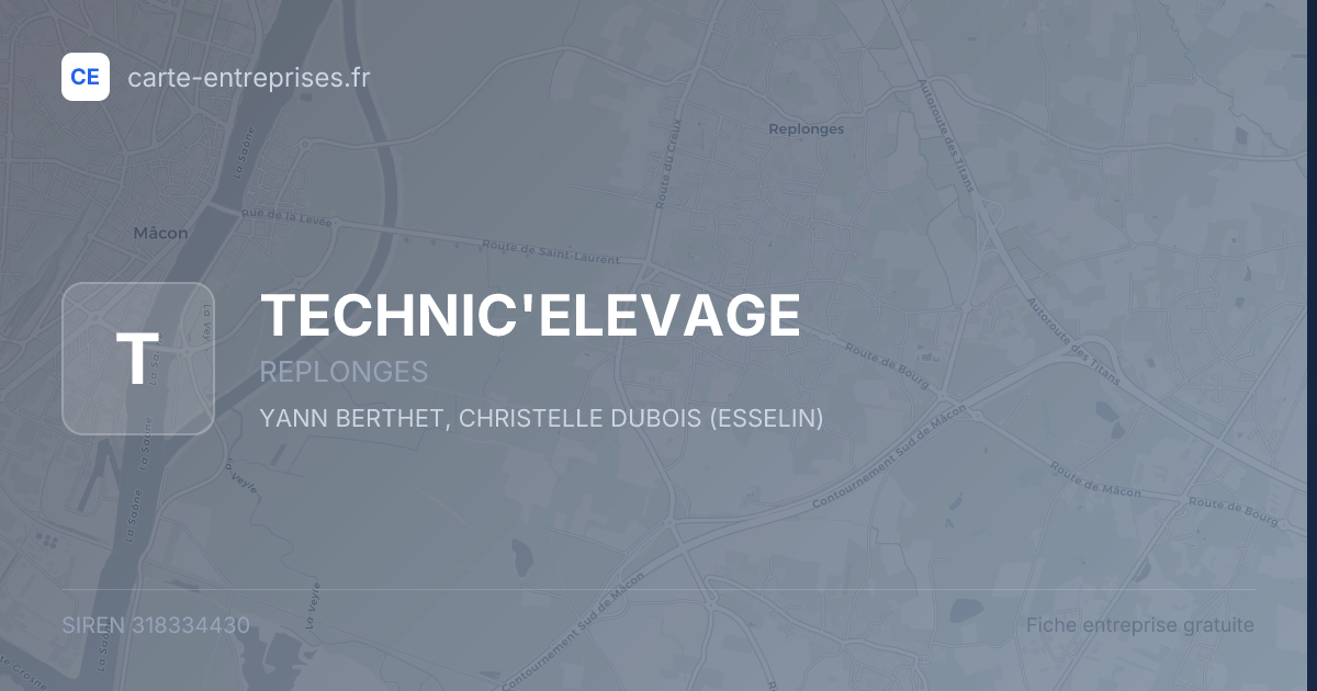 TECHNIC'ELEVAGE — 318334430 — fiche entreprise