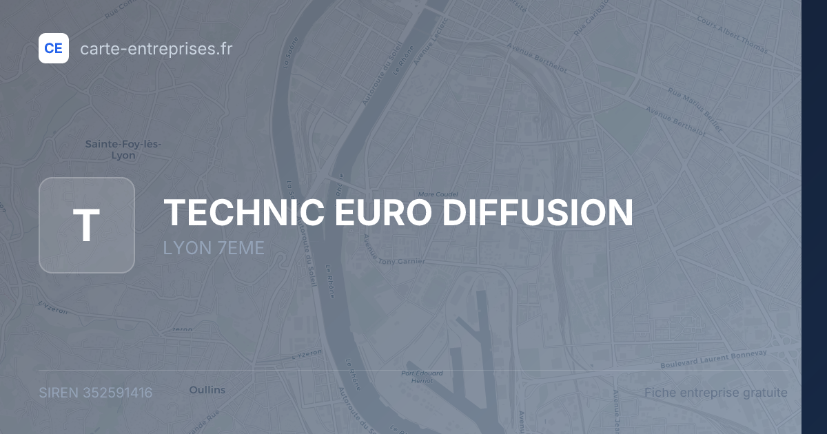 TECHNIC EURO DIFFUSION — 352591416 — fiche entreprise