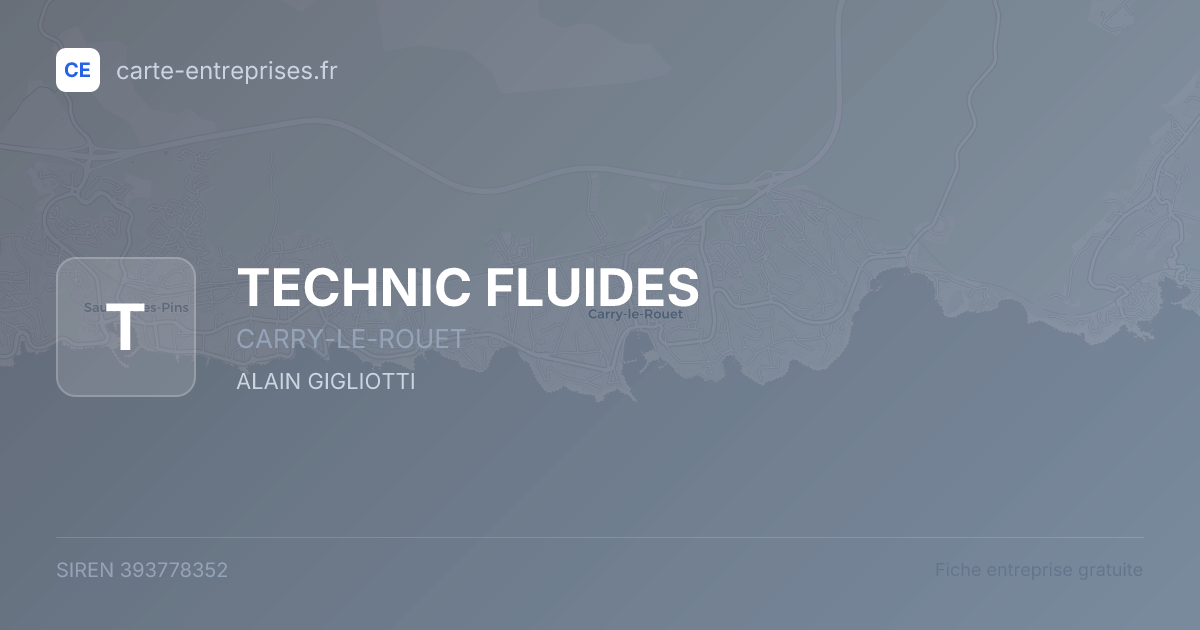 TECHNIC FLUIDES — 393778352 — fiche entreprise
