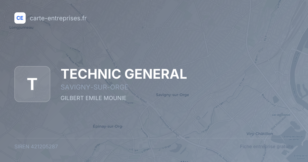 TECHNIC GENERAL — 421205287 — fiche entreprise