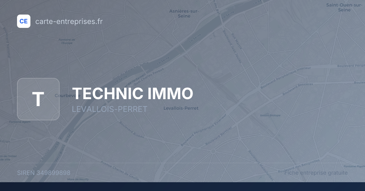 TECHNIC IMMO — 349899898 — fiche entreprise