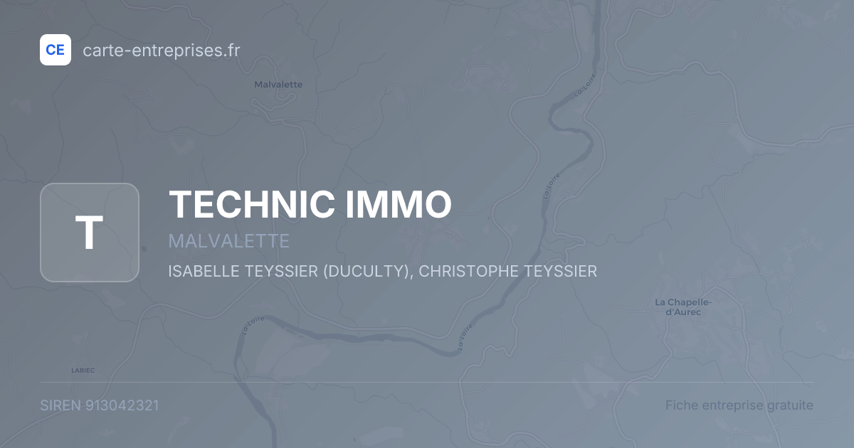 TECHNIC IMMO — 913042321 — fiche entreprise