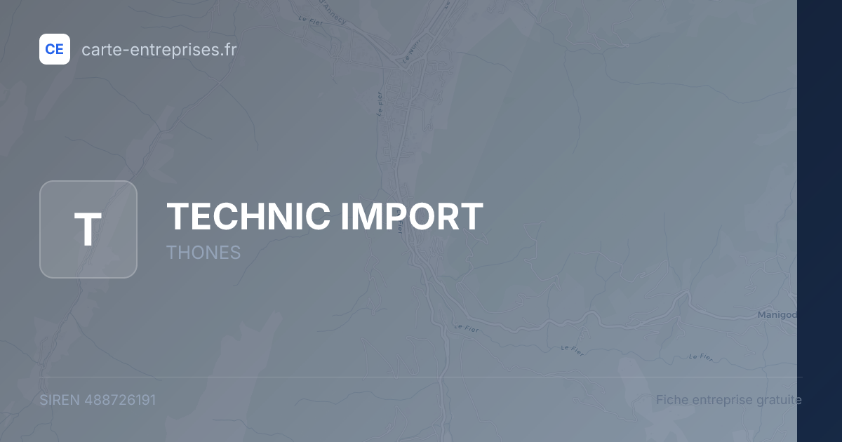 TECHNIC IMPORT — 488726191 — fiche entreprise