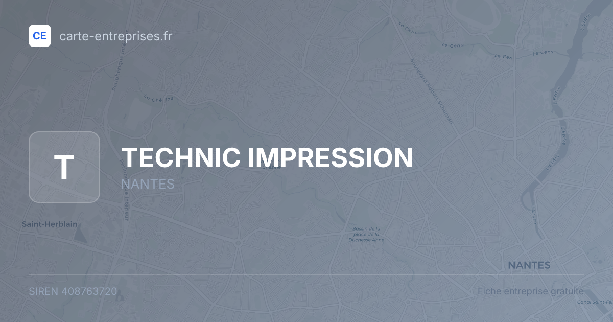 TECHNIC IMPRESSION — 408763720 — fiche entreprise