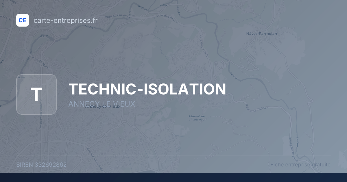 TECHNIC-ISOLATION — 332692862 — fiche entreprise