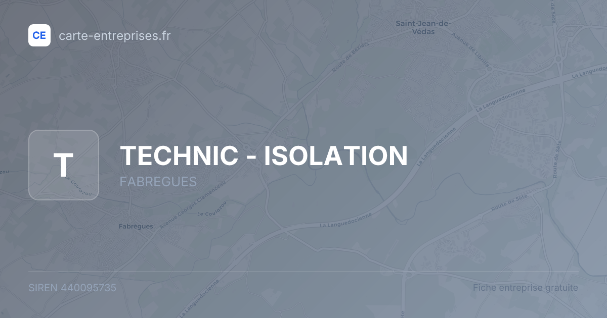 TECHNIC - ISOLATION — 440095735 — fiche entreprise