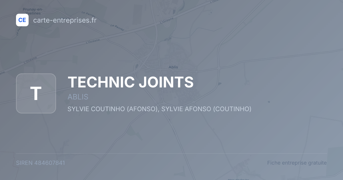 TECHNIC JOINTS — 484607841 — fiche entreprise