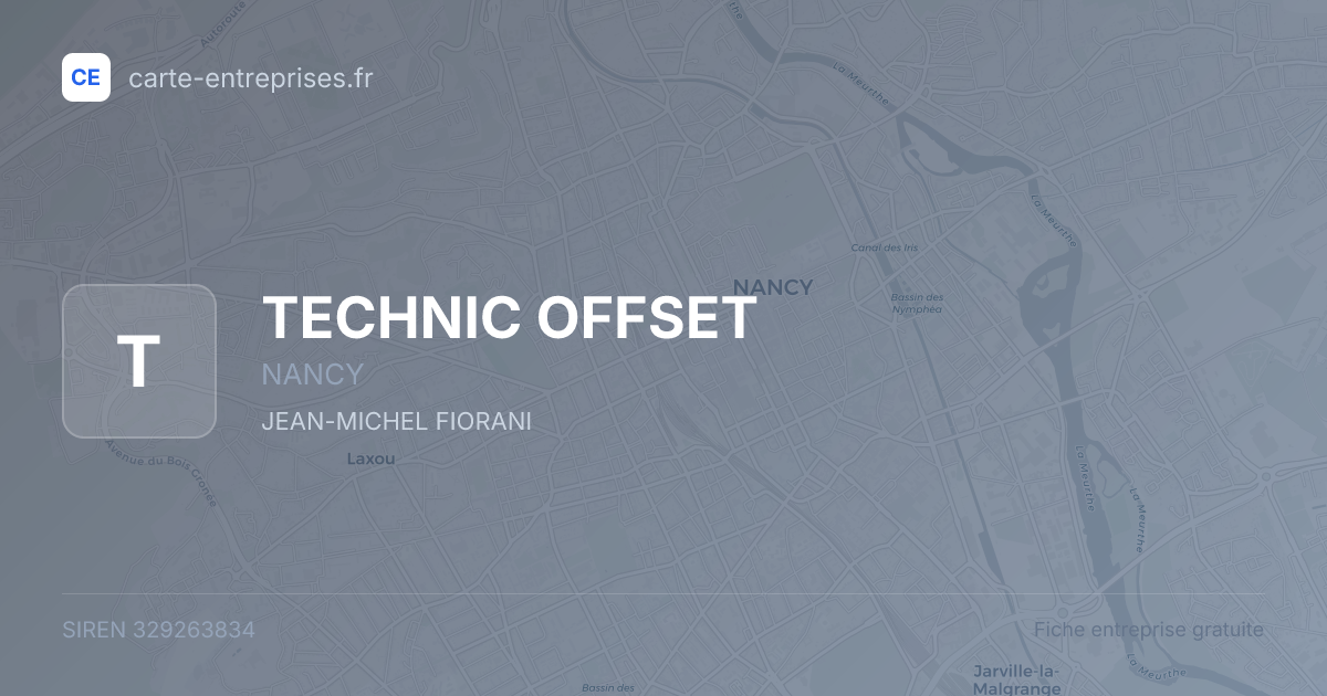 TECHNIC OFFSET — 329263834 — fiche entreprise