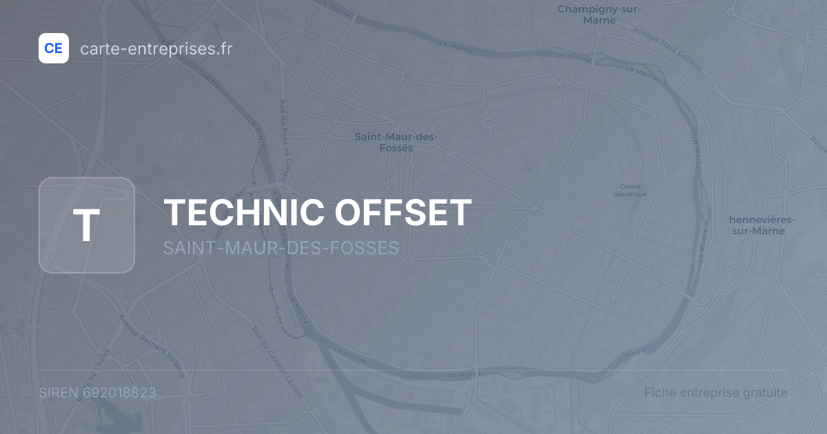 TECHNIC OFFSET — 692018823 — fiche entreprise