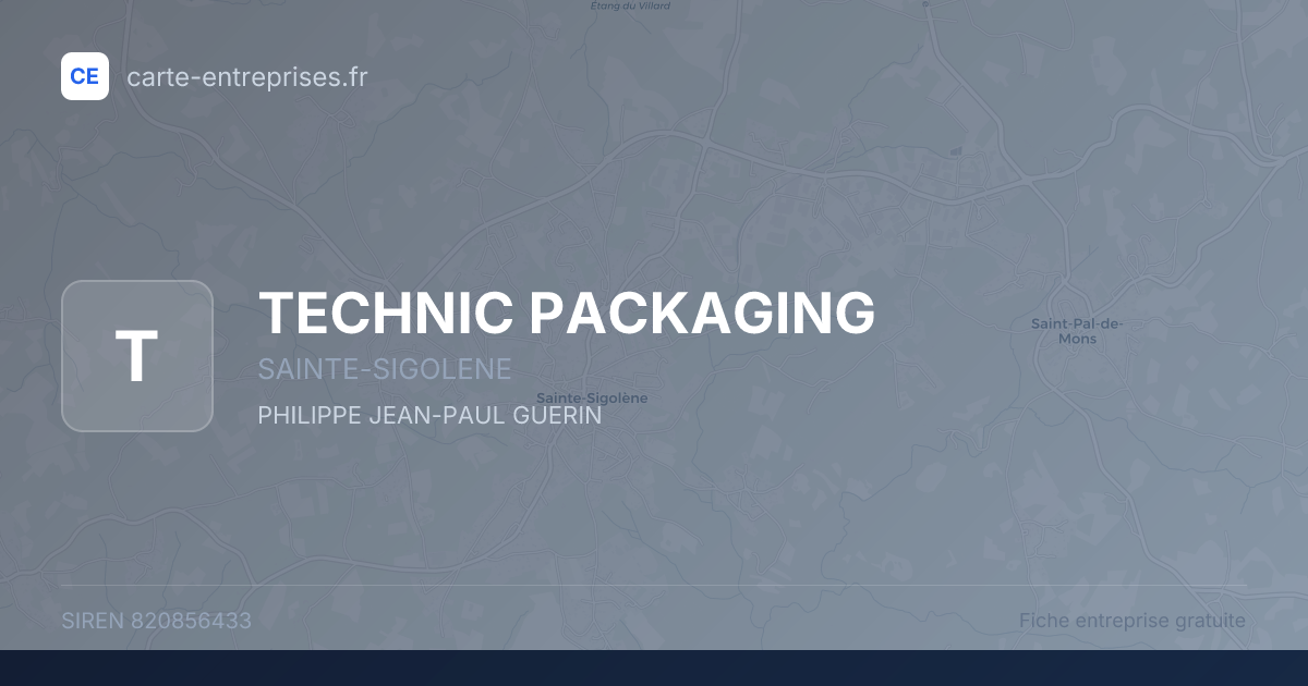 TECHNIC PACKAGING — 820856433 — fiche entreprise