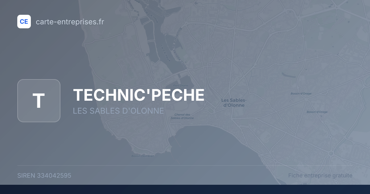 TECHNIC'PECHE — 334042595 — fiche entreprise