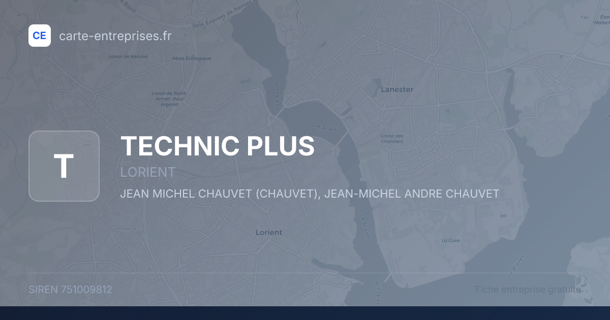 TECHNIC PLUS — 751009812 — fiche entreprise