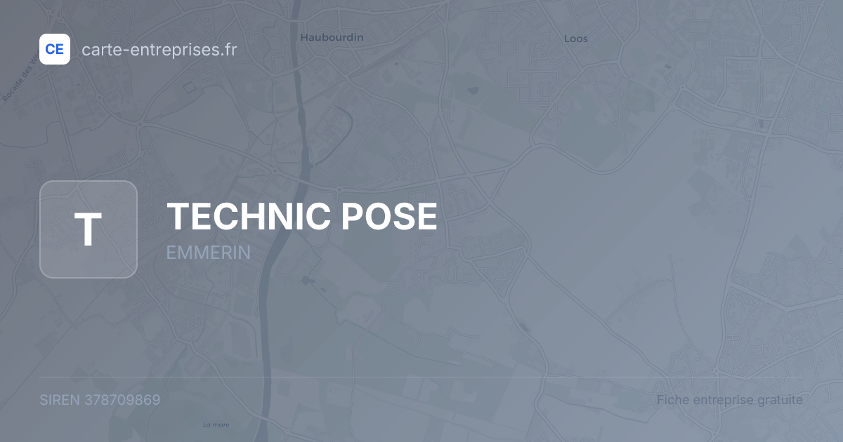 TECHNIC POSE — 378709869 — fiche entreprise