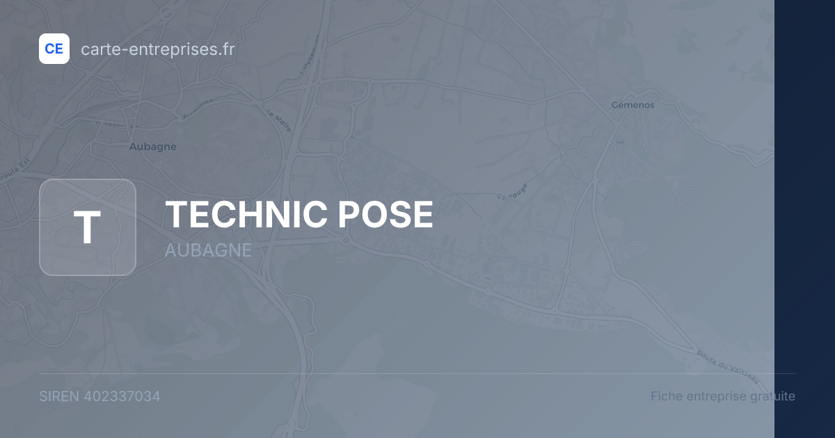 TECHNIC POSE — 402337034 — fiche entreprise