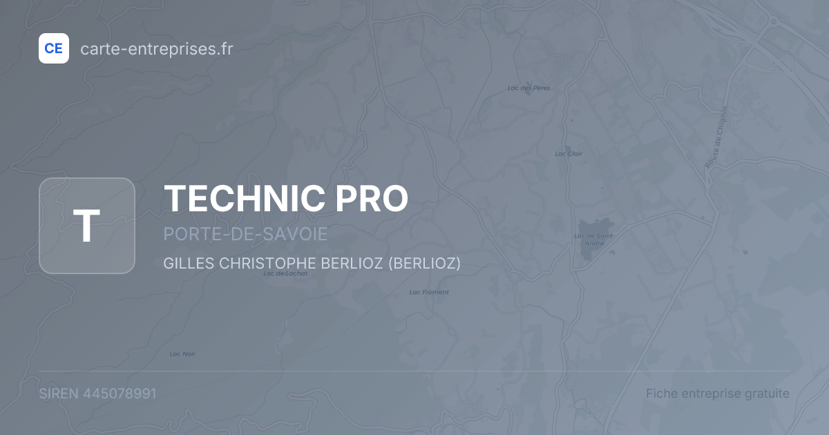TECHNIC PRO — 445078991 — fiche entreprise