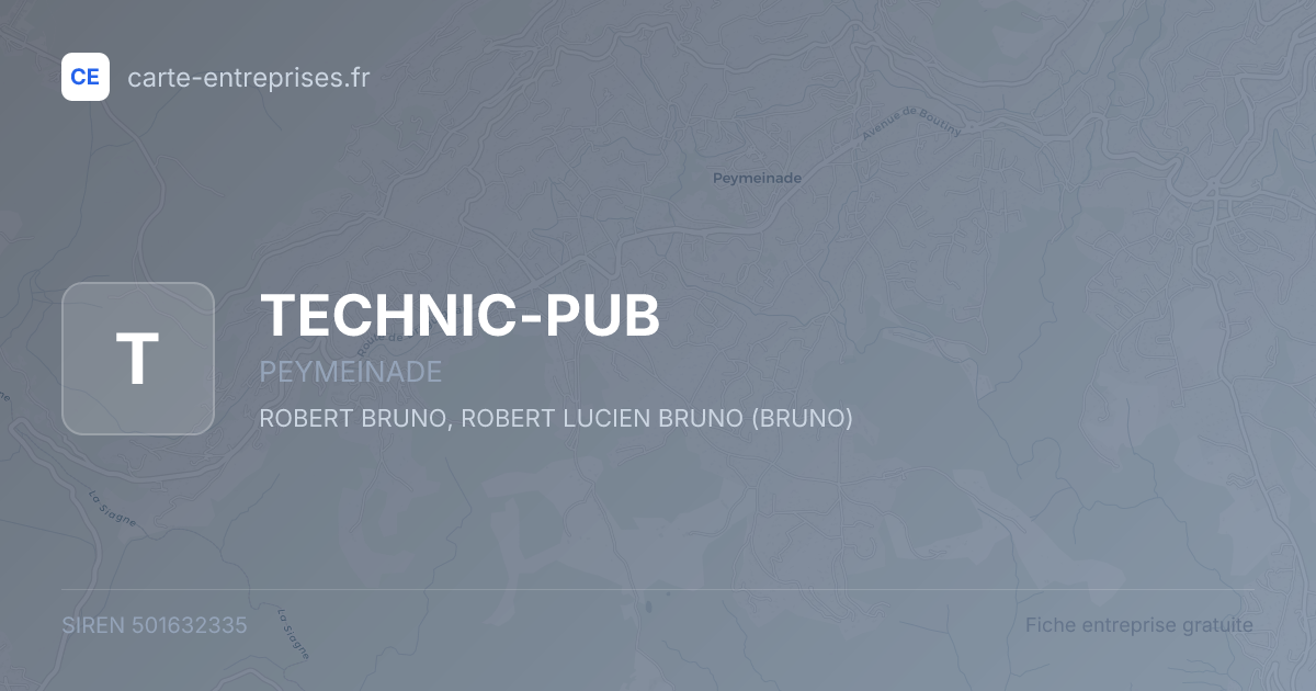 TECHNIC-PUB — 501632335 — fiche entreprise