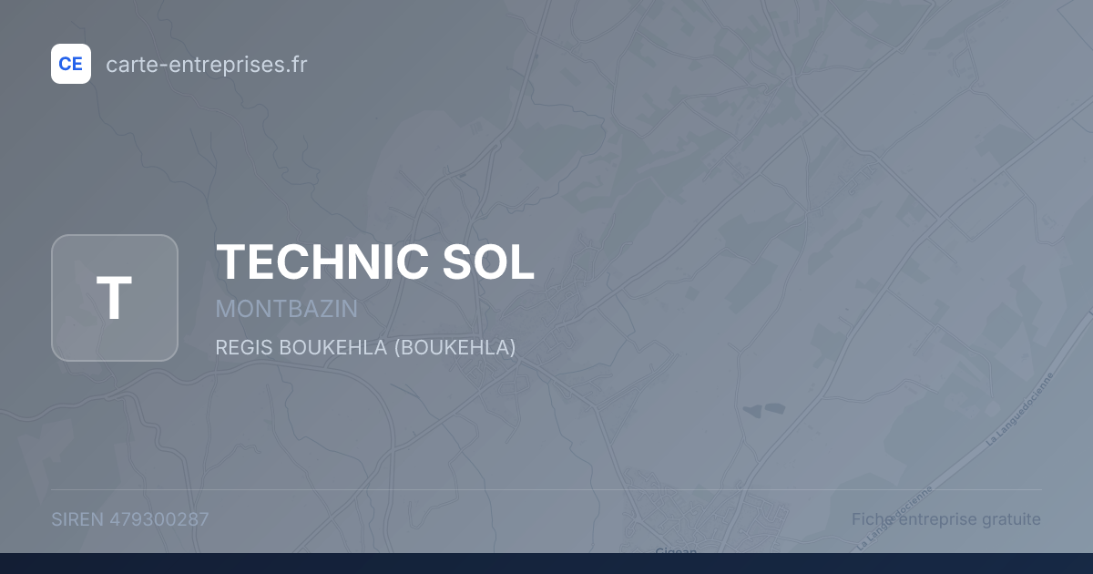 TECHNIC SOL — 479300287 — fiche entreprise