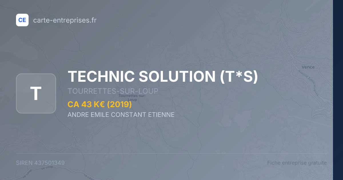 TECHNIC SOLUTION (T*S) — 437501349 — fiche entreprise